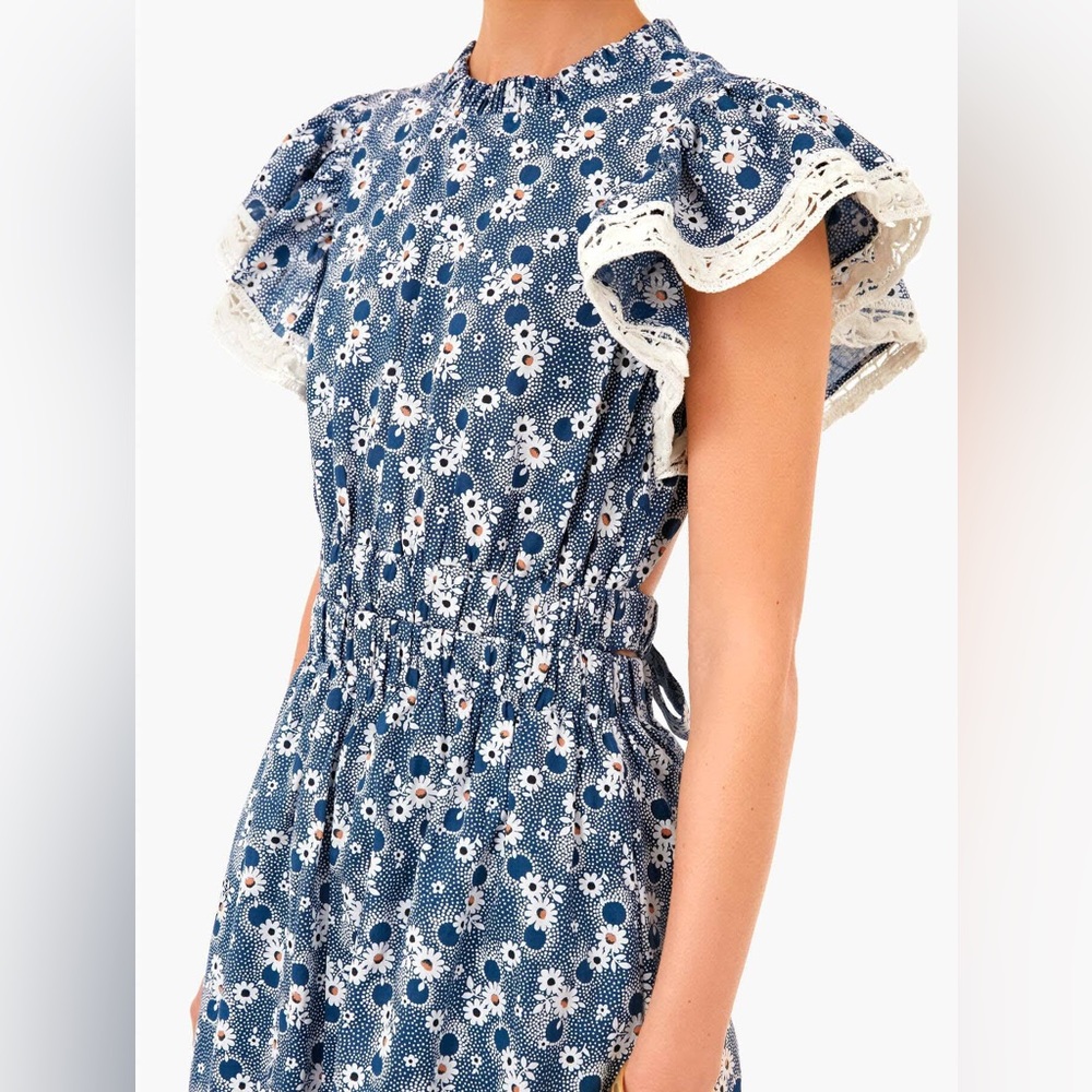 Sea New York Blueberry Josefine Flutter Sleeve Dress